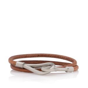 Hermes Leather Jumbo Hook Double Tour Bracelet